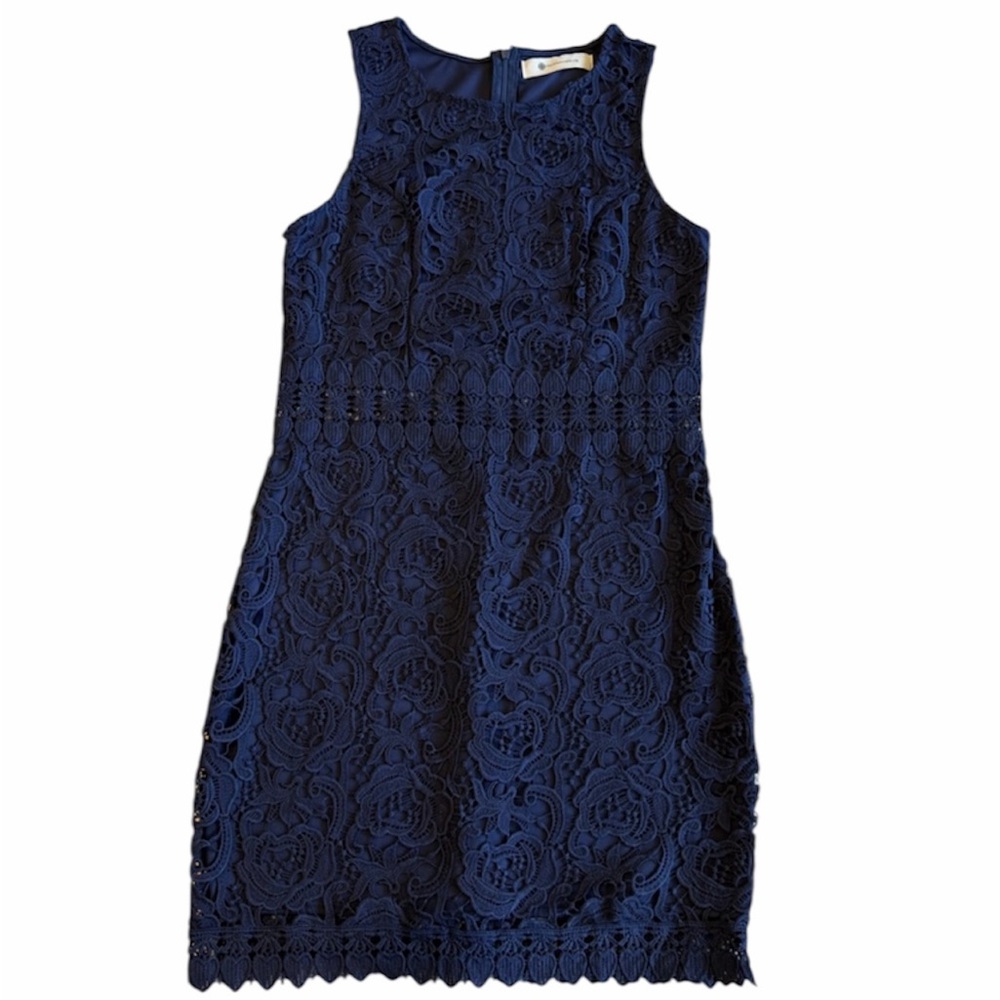 The Impeccable Pig Navy‎ Crochet Lace Sleeveless Dress – Size S